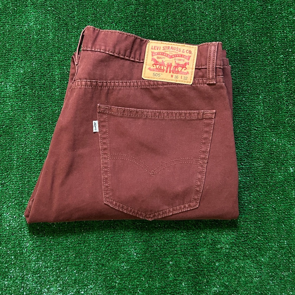 Rare Levi's 505 Bedford Cord "Rum" 36x32 - Picture 10 of 14